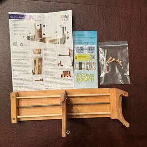 The Beadsmith Rick's Beading Adjustable Two-Warp Wooden Loom for Jewelry Making